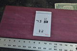 Purpleheart Veneer Raw Wood Sheet 7.5 x 31 inches  1/42nd thick (